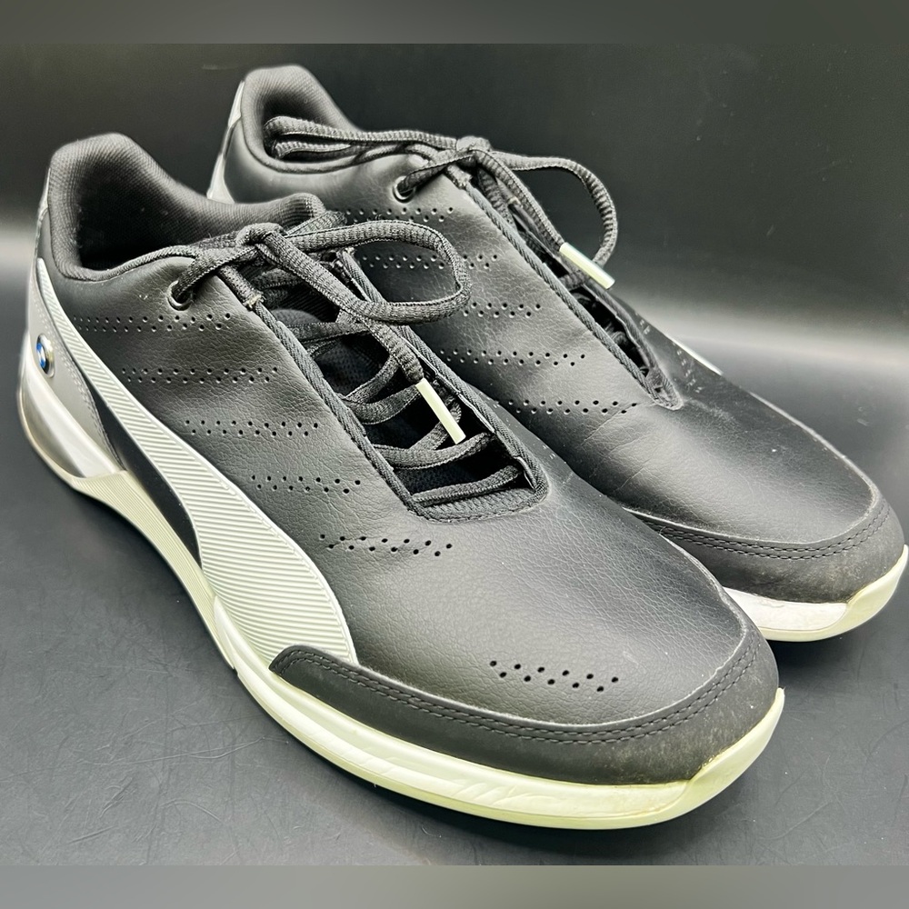 Puma‎ - BMW, Men's Black and White Sneakers, Size: 10